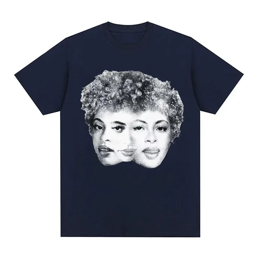 Рэпер Ice Spice Винтажная футболка с графическим рисунком Мужская в стиле хип-хоп