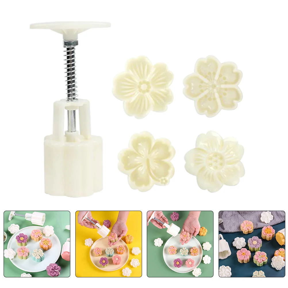 

Chocolate Panettone Fondant Cake Autumn Festival Mooncake DIY Tools Flowers Cookie Stamp Mold