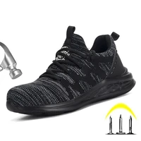 breathable mesh safety shoes mens boots casual puncture proof work safety boot anti smashing indestructible shoes for man