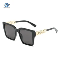 teenyoun new style square sunglasses luxury brand fashion large chain glasses square big frame sun glasses women