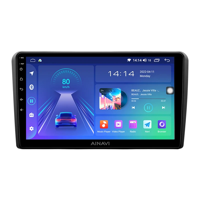 Ainavi 9 Inch Qualcomm 8 Core Car Radio For Audi A3 Android 2003-2013 Carplay Auto 4G DSP AI Voice Multimedia Automotive |