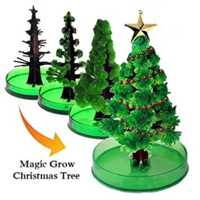 

New Hot Magic Growing Christmas Tree Blossoming Paper Crystal Trees Kids DIY Toy Gags & Practical Jokes