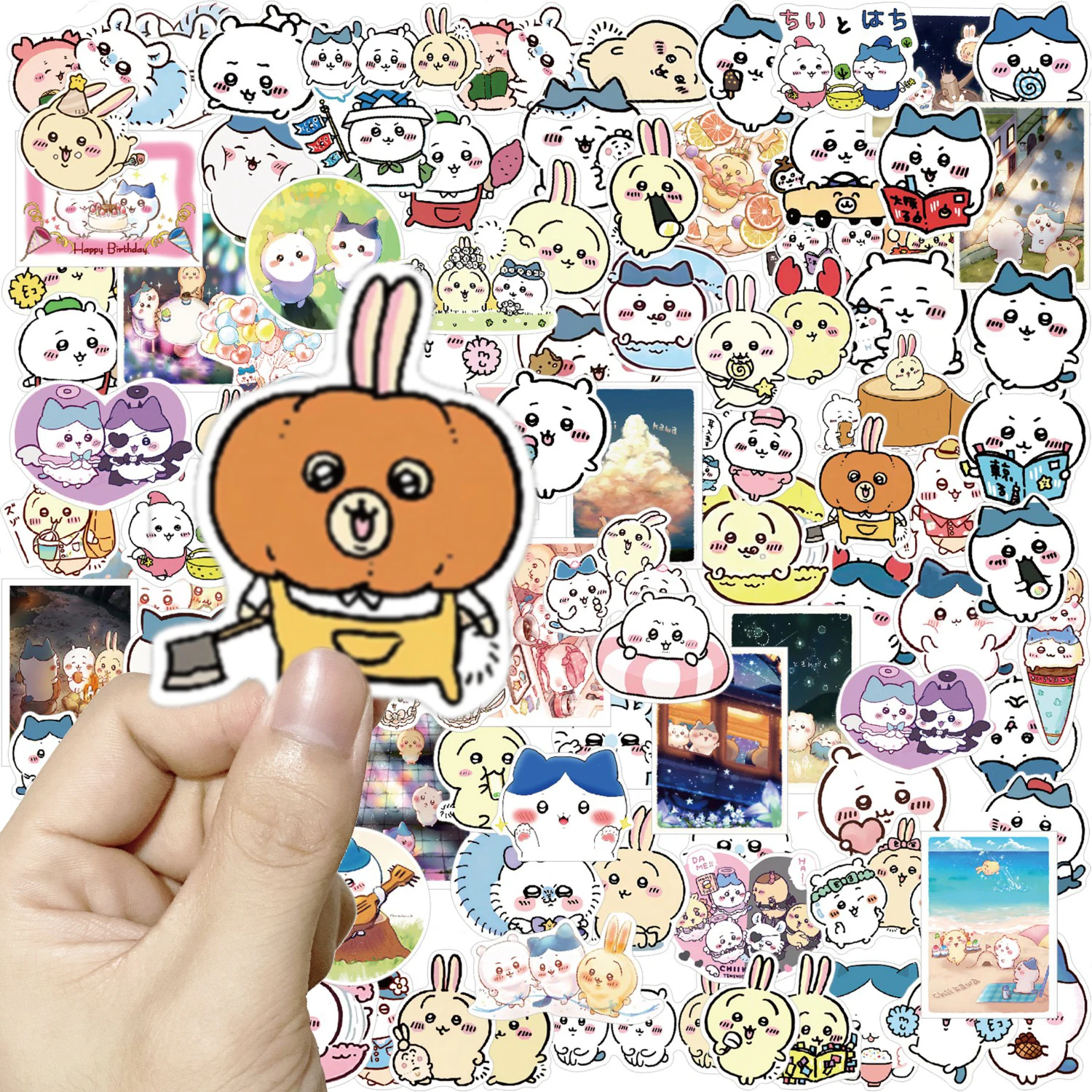 

10/50/100pcs Kawaii Cartoon Chiikawa Stickers Kids Laptop Decals Toy Suitcase Skateboard Luggage Cute Anime Stickers Gift Toy