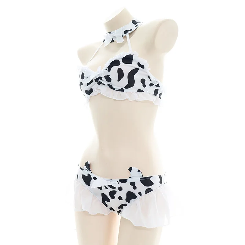 Сексуальный купальник для косплея коровы женский боди бикини униформа горничной