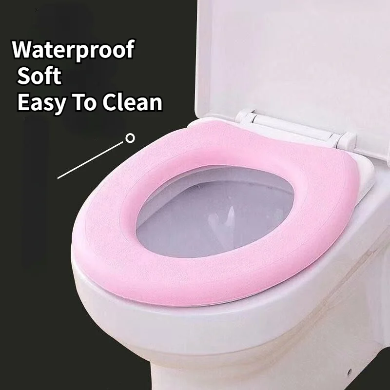 

Мягкое сиденье для унитаза Waterpoof, чехол для ванной комнаты, моющаяся подкладка, подушка, о-образное сиденье для унитаза, аксессуары для биде, крышка для унитаза