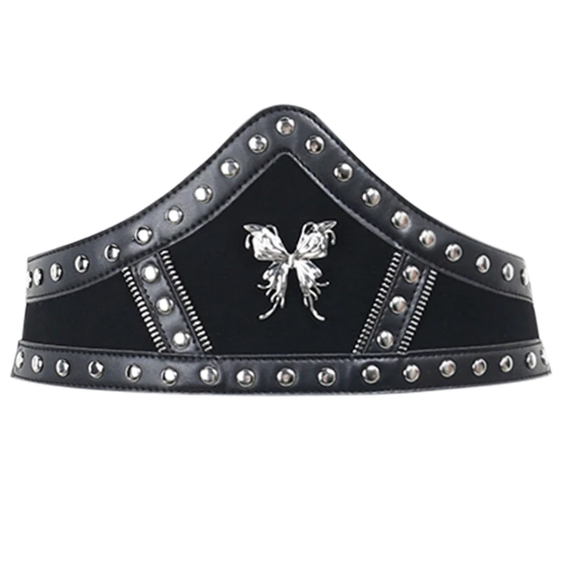 

Women Skinny Waist Belt for Dresses Retro Elastic Ladies Waist Band Black Color