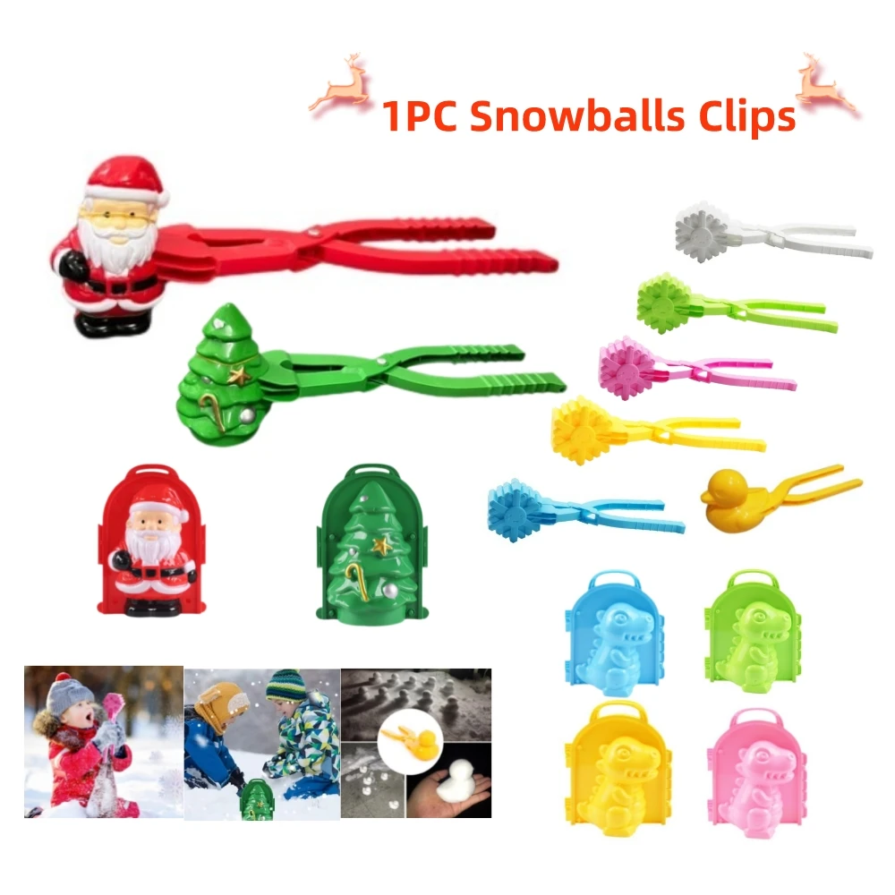 

Snowball Maker Clip Children Outdoor Winter Snow Sand Mold Tool for Snowball Fight Fun Sports Parent-child Interaction Toys