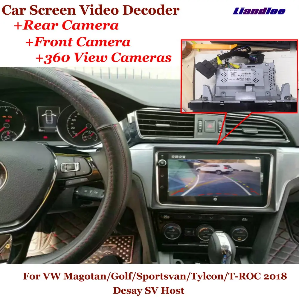 

Car Original Screen For VW Magotan/Golf/Sportsvan/Tylcon/T-ROC 2018 DVR Reverse Image Decoder Rearview Front 360 Camera