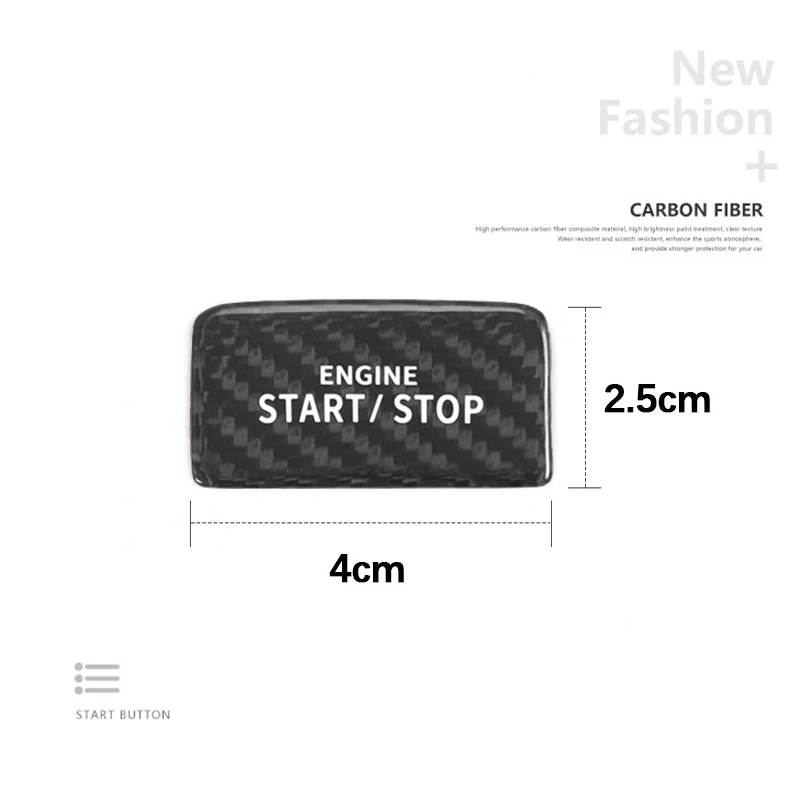 

Кнопка запуска двигателя автомобиля из углеродного волокна, внутренняя отделка, наклейки для Volkswagen Golf 8, Tiguan L Lamando Passat Touran Bora