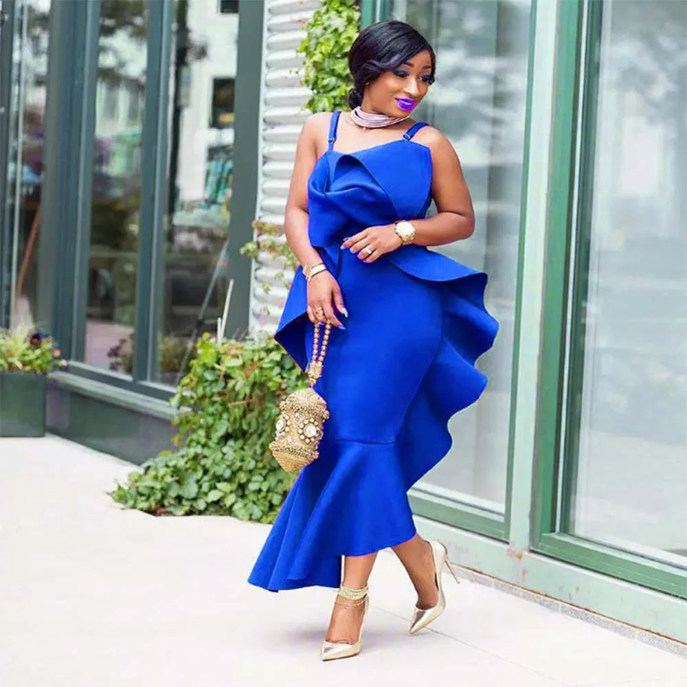 

Платье женское однотонное на бретелях, с оборками и юбкой до бедра, в западном стиле, лето 2022