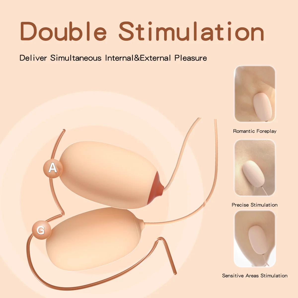 Вибратор Jissbon с двойным проникновением