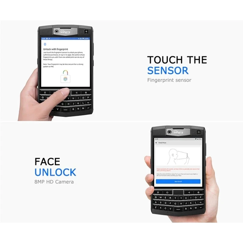 Unihertz Titan IP67 Rugged Cellphone 4G Android 10 Mobile Phone Octa Core 6GB 128GB 4.6 Inch Smartphone QWERTY Keyboard 6000mAh