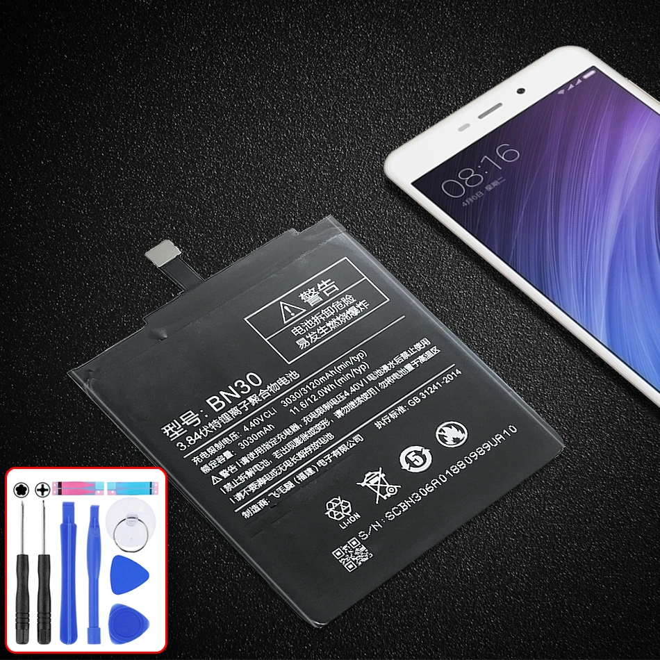Phone Battery BN30 BN 30 BN-30 For Xiaomi Redmi 4A Mi4A M4A High Quality 3120mAh Phone Replacement Batteries