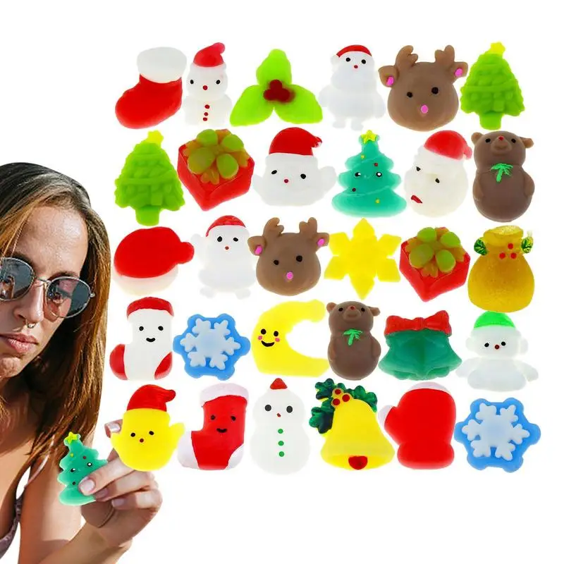 

Christmas Squishies Toys Christmas Squishy Squeeze Balls Reusable Christmas Fidget Ball Toys For Boys Girls Adults Kids