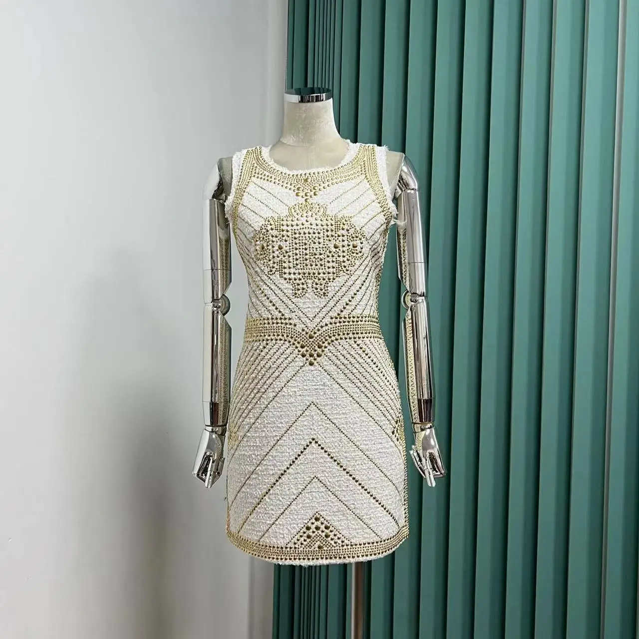 

Зима 2022, Европейская и американская мода, облегающее высококачественное фетровое шерстяное женское повседневное плетеное платье-жилет с круглым вырезом