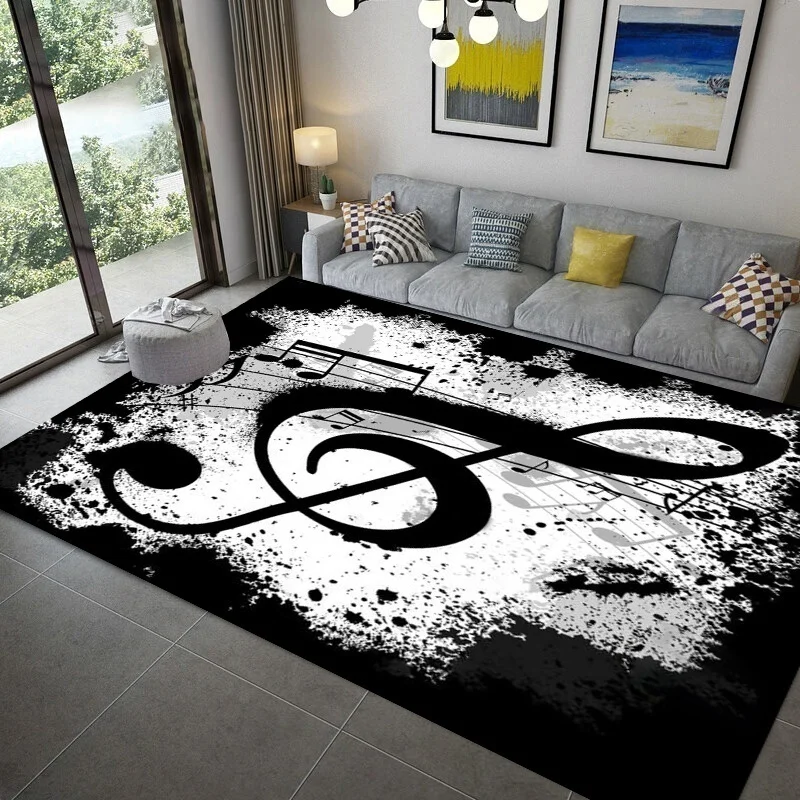 Новые 3D ковры с музыкальными нотами животных для гостиной фланелевые большие