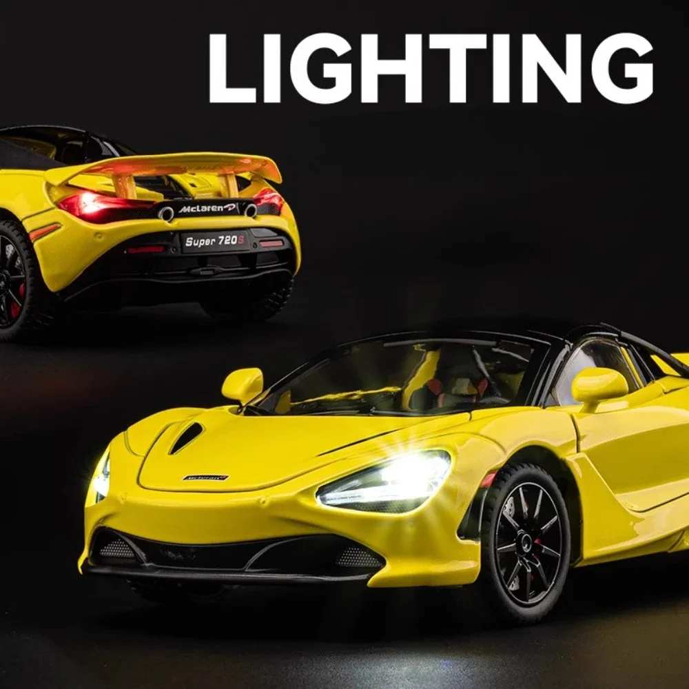 1:24 масштаб 720S игрушка модель спортивного автомобиля амортизирующий сплав литые