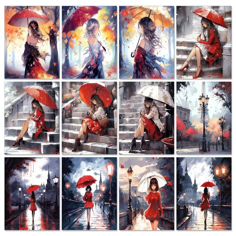 

GATYZTORY Painting By Number Coloring Figure On Canvas Acrylic Paint For Adults Oil Picture Drawing By Number Home Decor