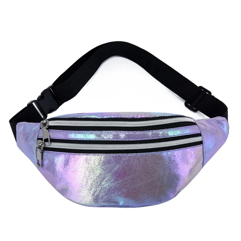 

Women Bum Bag Belt Bags Holographic Fanny Pack Cute Waist Packs Fashion Shoulder Phone Pouch for Party Travel