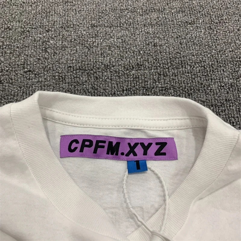 KANYE CPFM. Футболка XYZ с забавным принтом граффити для мужчин и женщин свободная