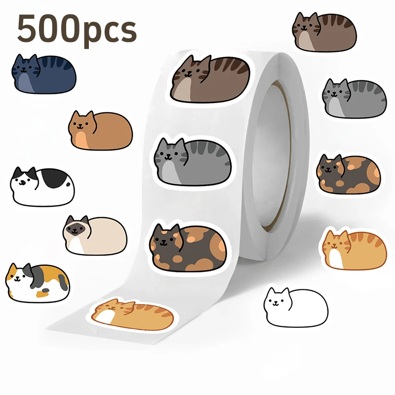 

Кавайные наклейки с котом Tuo Tuo, бумага