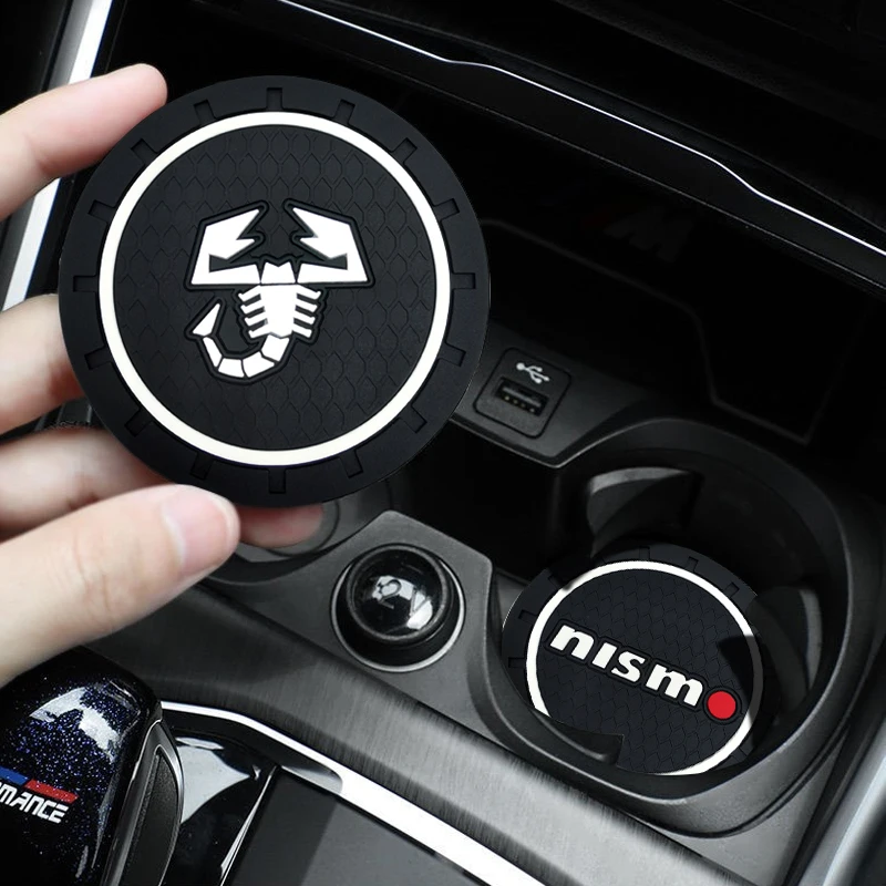 

1/2PCS Car Rubber Coasters Anti-slip Cup Mat Car Styling Auto Accessories for Nissan Qashqai J11 2017 2018 2019 2020 2021 Gadget