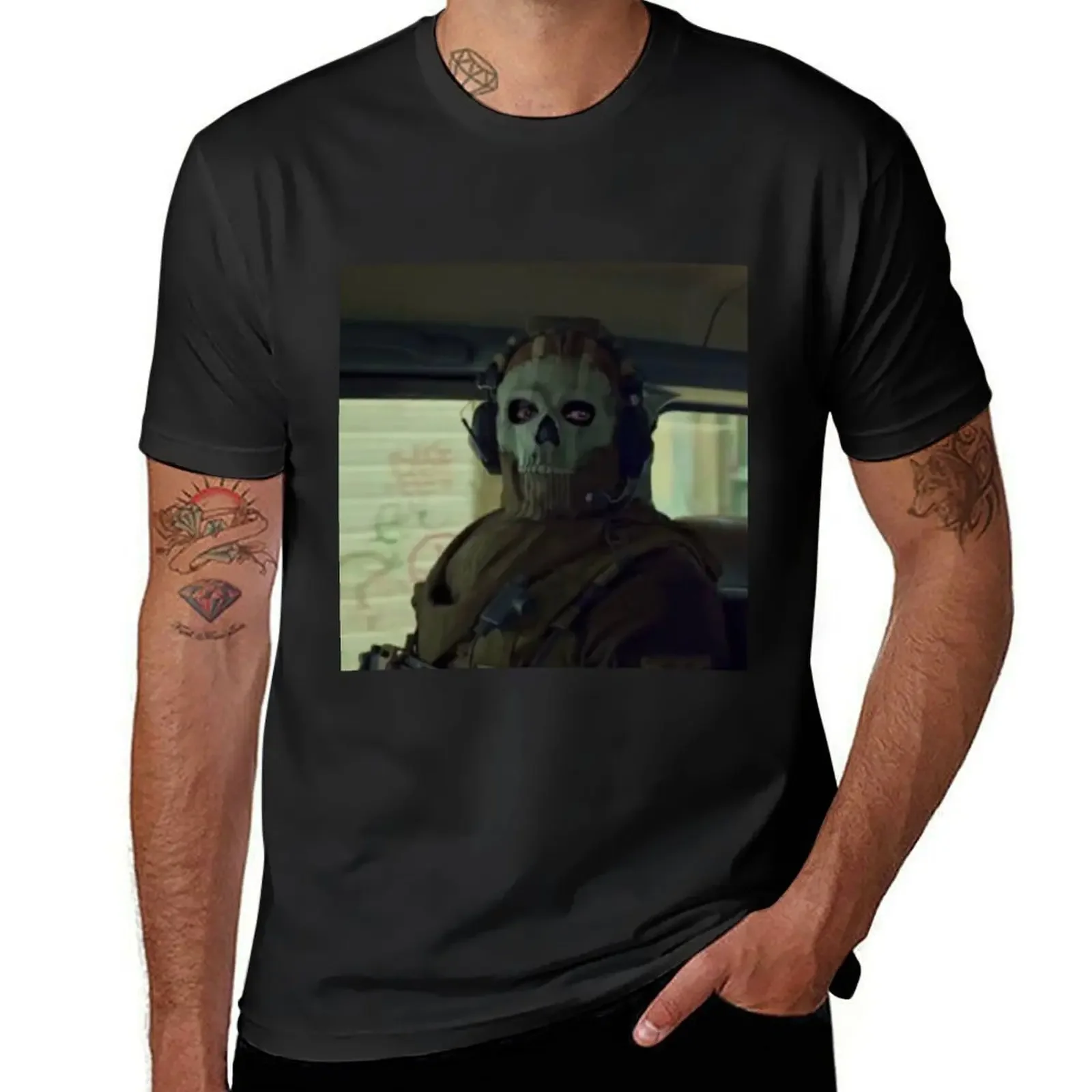 Мужская футболка с принтом призрака Симона Райли