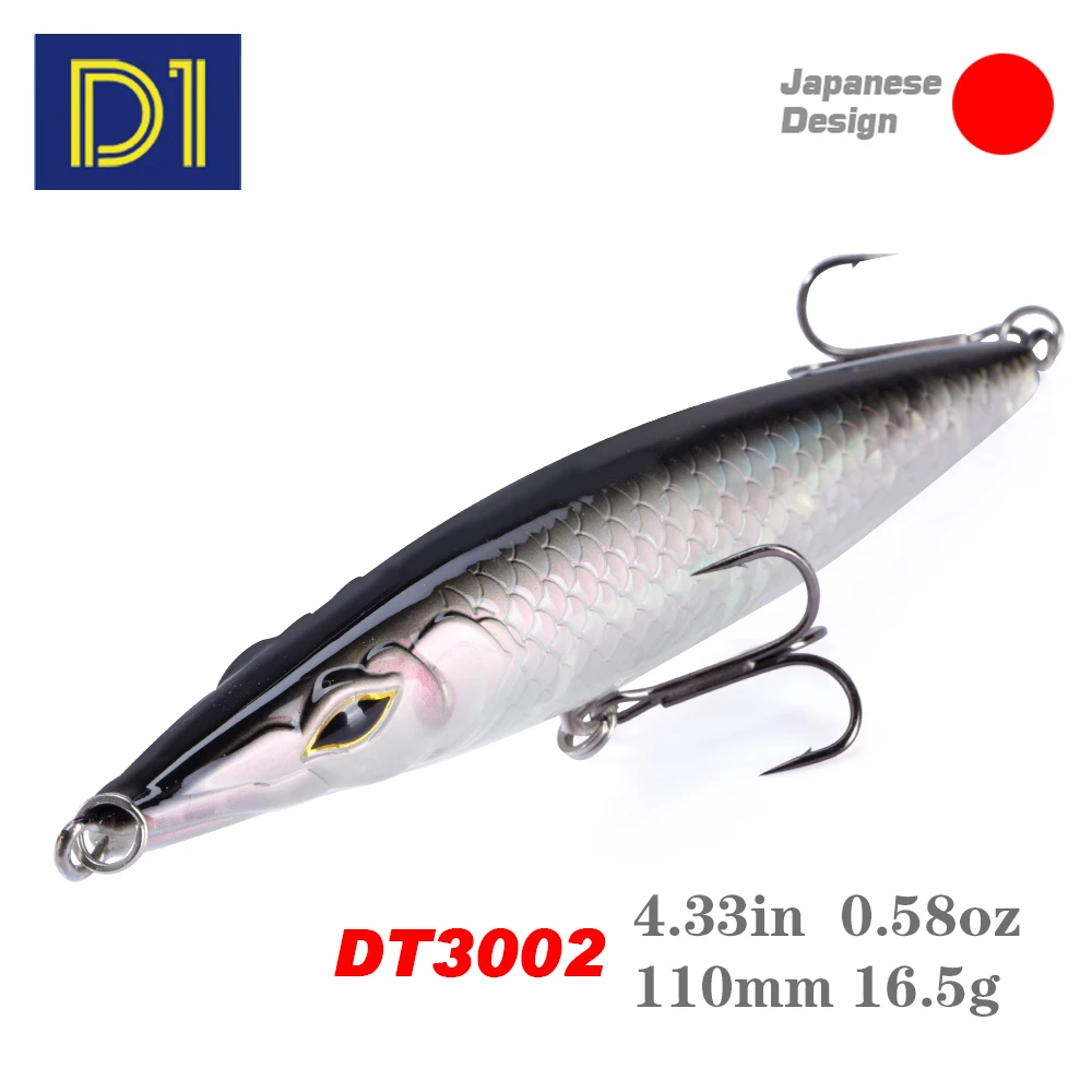 D1 Pencil Fishing Lure 90/110/130mm Stickbaits Floating Hard baits Walk The Dog Action Wobblers For Seabass Tackle DT3002