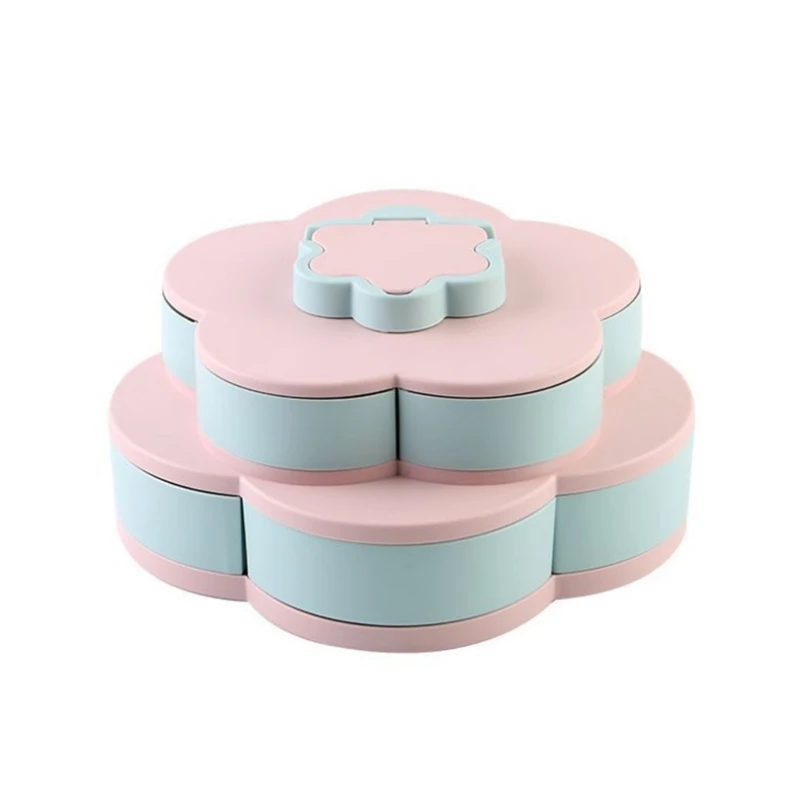 

Вращающийся пластиковый поднос для сухих фруктов в виде лепестков