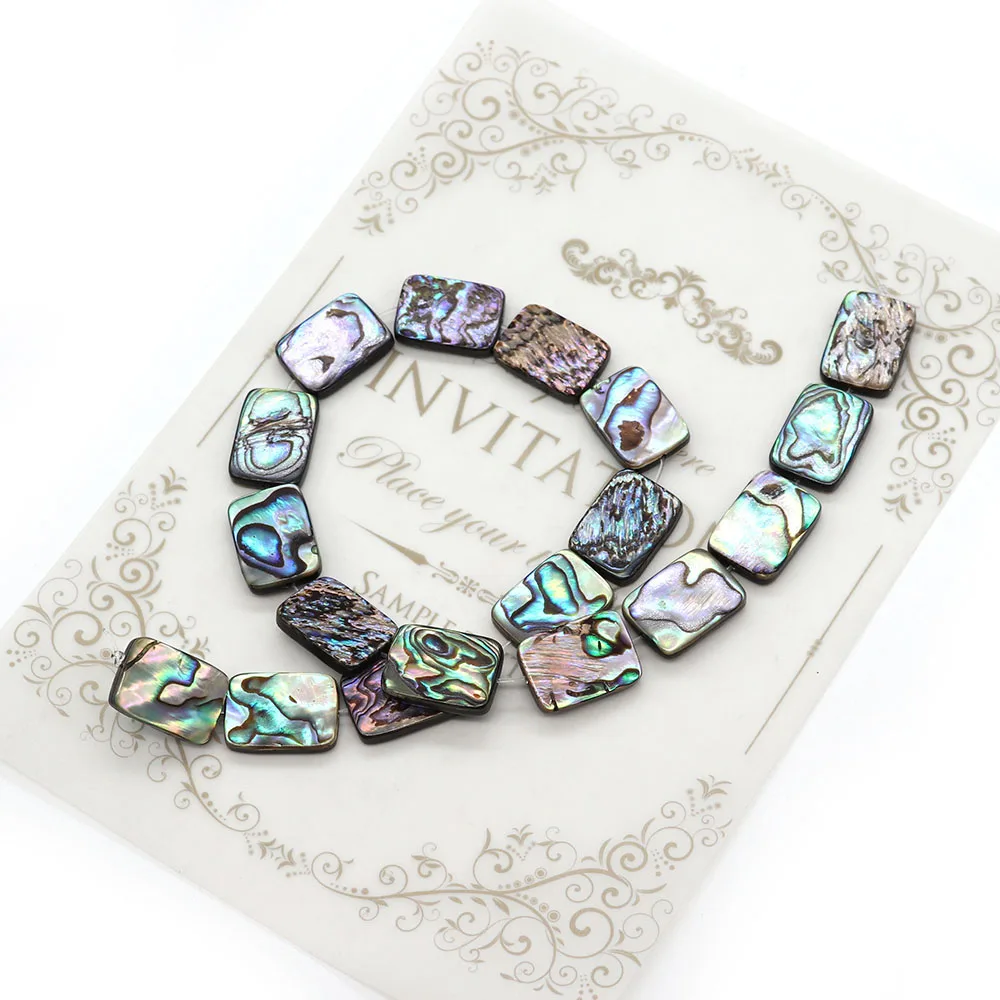 

Natural Abalone Shell Rectangular Beads Jewelry Making DIY Necklace Earring Bracelet Pendant Charming Fashion Ladies Accessories