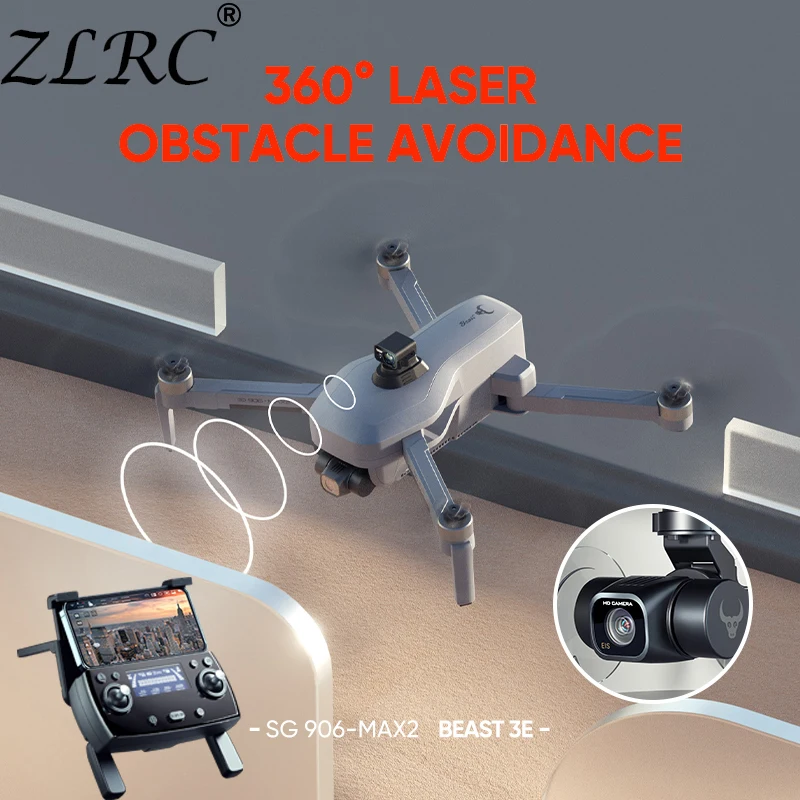 

ZLRC SG906 MAX2 BEAST 3E Camera Drone 4K Professional GPS 4KM EIS 3-Axis Gimbal Dron 360 Obstacle Avoidance RC FPV Quadcopter