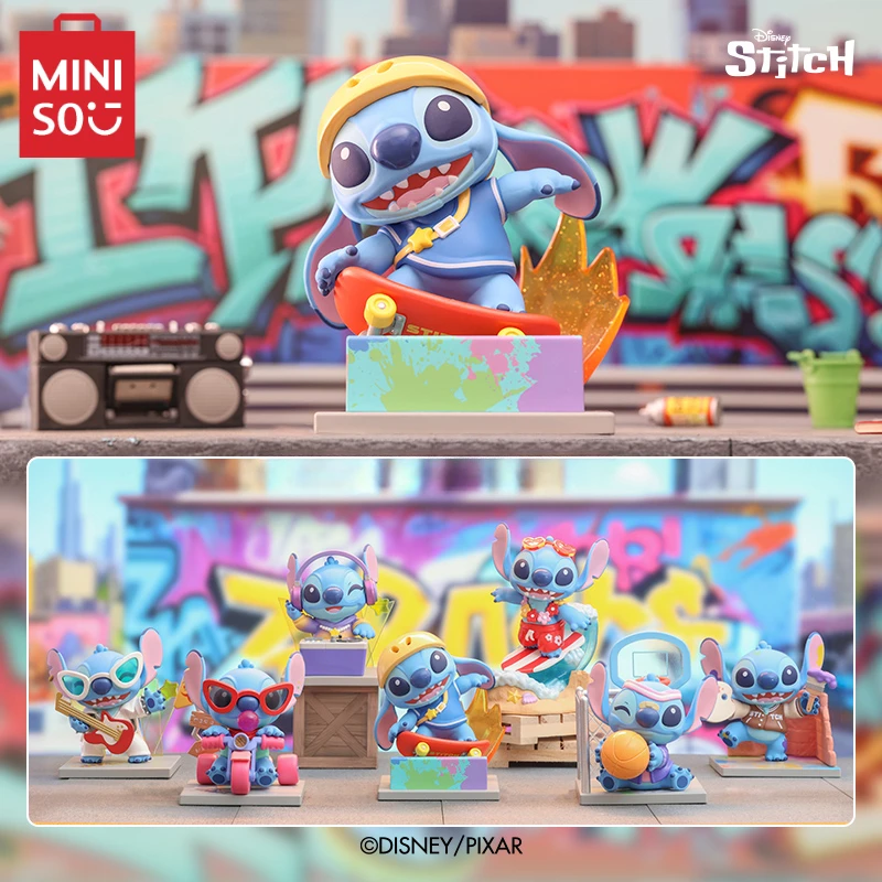 MINISO слепая коробка Disney Stitch яркая уличная серия кукла модель украшение для