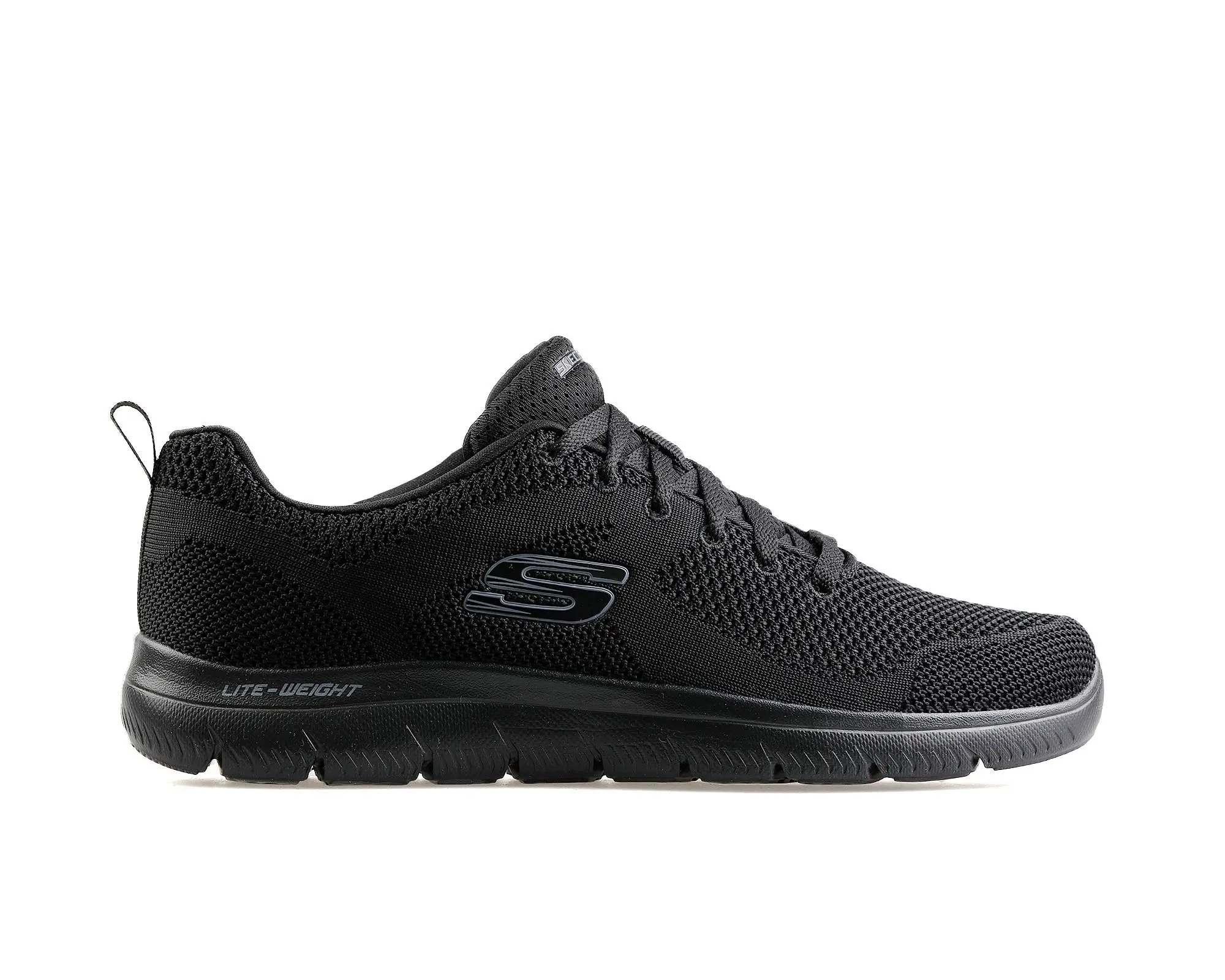 

Skechers Summit Shoes Mens Sneakers Fashion Lace-Up Casual Shoes Men's Flats Soft Sole Black Mens Shoes for Hiking