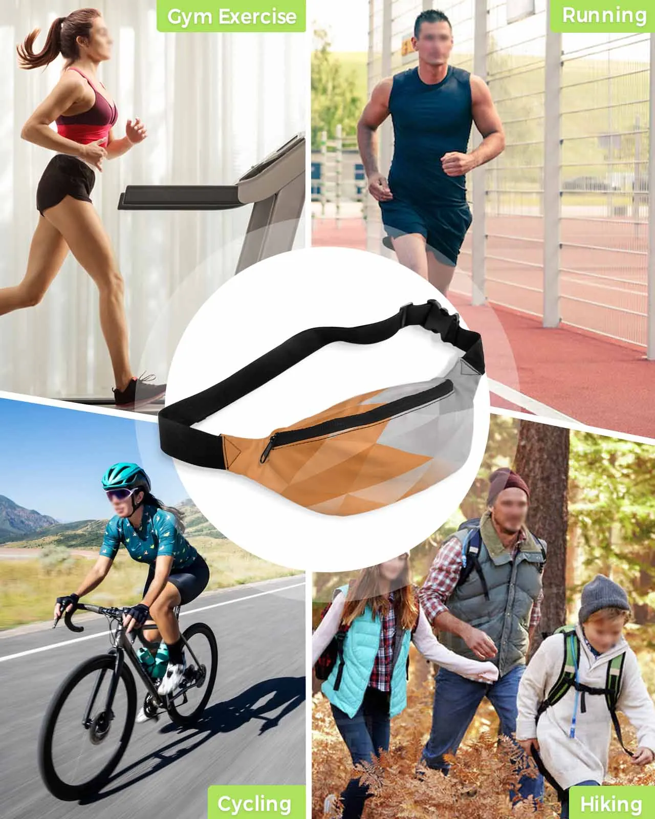 Поясная Сумка для телефона с абстрактным градиентом оранжевого серого и