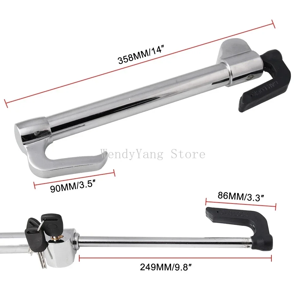 Автомобильный руль противоугонный замок тормозной выдвижной двойной крючок