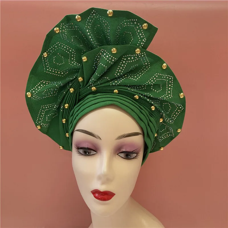 aso oke nigeria for traditional marriage turban femme auto gele already tied headtie african ready sego gele headtie 2368