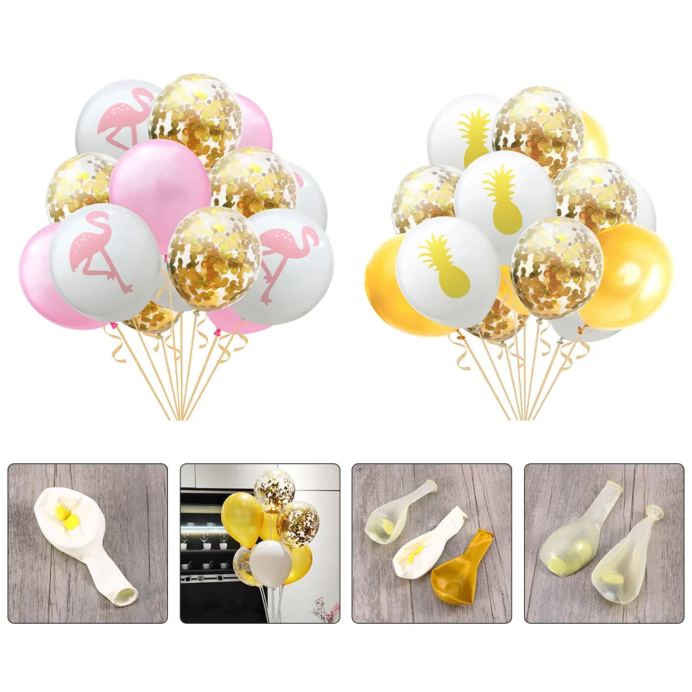 

30pcs Latex Pineapple Balloons Colorful Latex Balloons Sequin Balloons