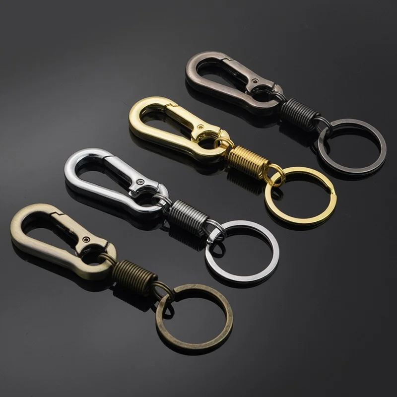 

1 Pack Stainless Steel 10.5cm Anti Loss Buckle Bike Bottle Holder Carabiner Keychain Retractable Spring Hoist Buckle Tool
