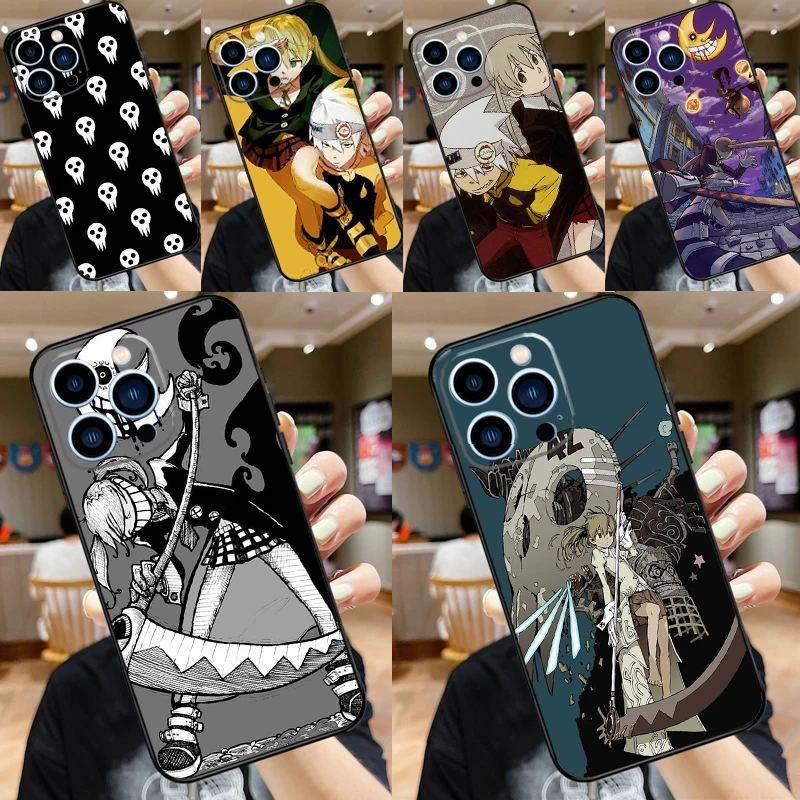 Чехол с рисунком аниме Soul Eater для iPhone 12 14 Pro Max 13 Mini 11 XS X XR 6S 8 7 Plus SE 2020 чехол Coque -