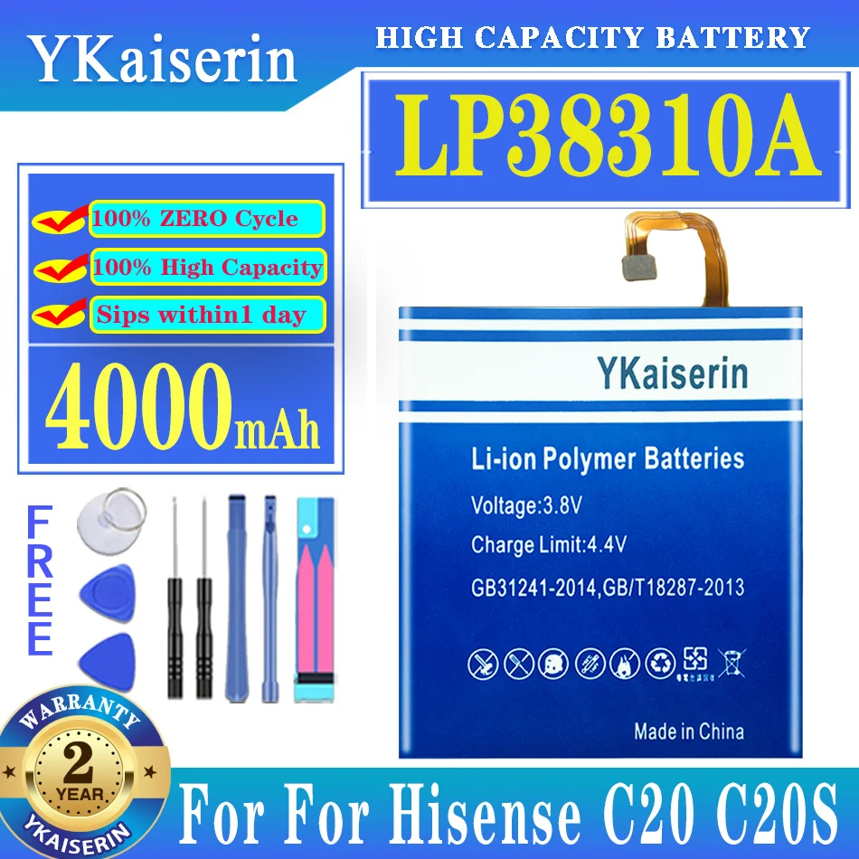 

YKaiserin Battery LP38310A 4000mAh For Hisense C20 C 20 C20S Mobile Phone Batteries