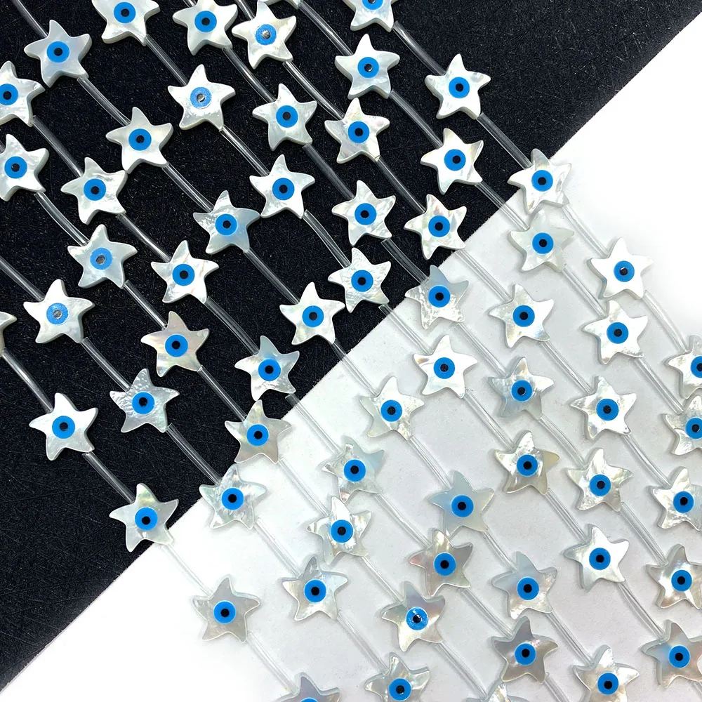 

Exquisite Natural Shell Starfish Beads 10-14mm Devil's Eye Charm Fashionable DIY Necklace Earrings Bracelet Jewelry Accessories
