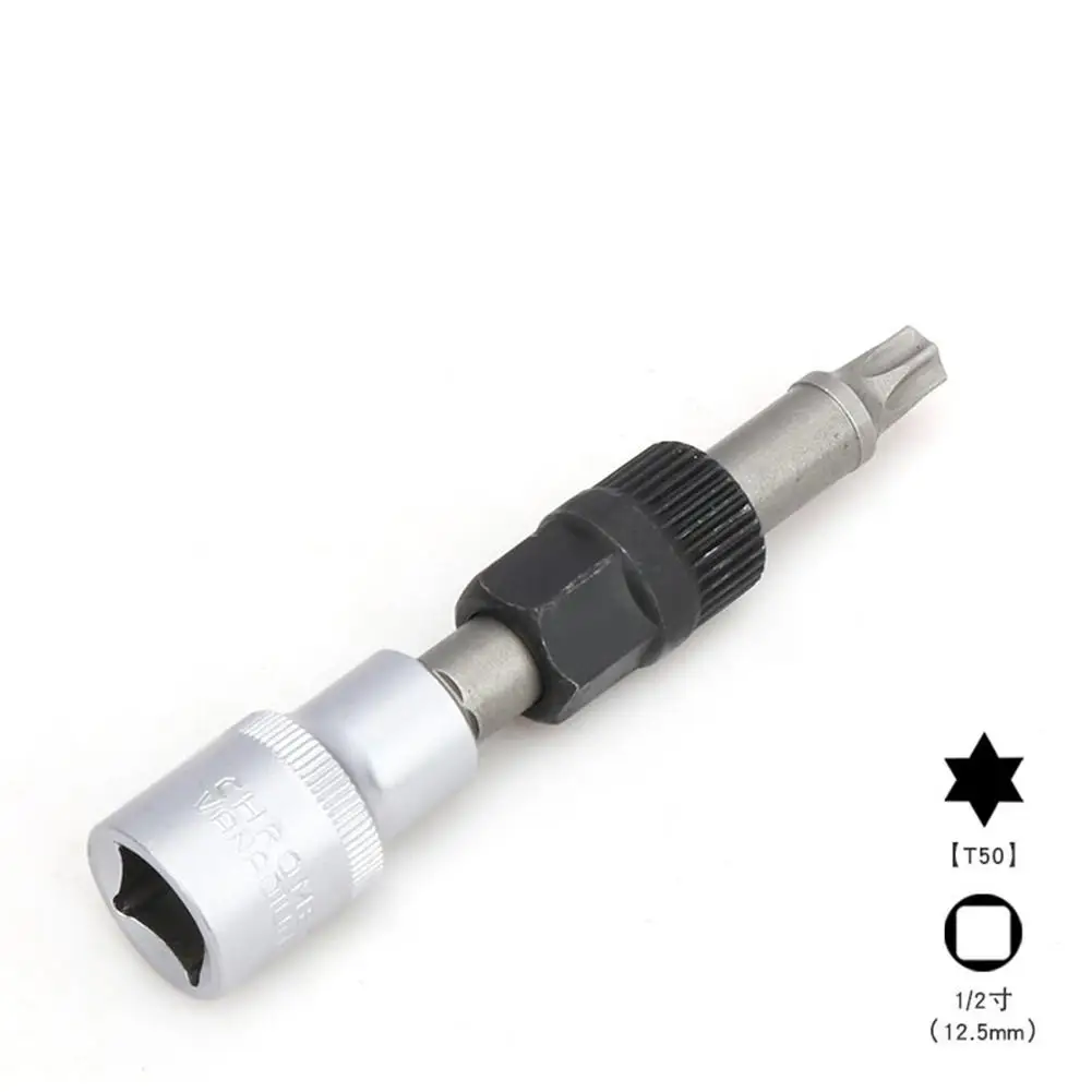 

1pc T50 Alternator Pulley Socket Bit Wrench Tool Car Alternator Pulley Center Bolt Remover Socket For Auto Repair