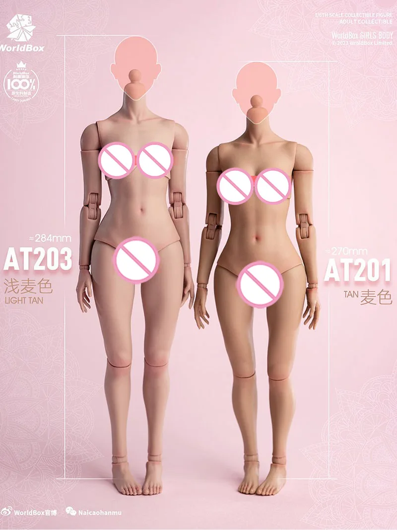 

Worldbox 1/6 Female D Cup E Cup Breast Big Bust Breast Replacement Model Fit AT201 AT202 AT203 Pale Suntan Action Figure Body