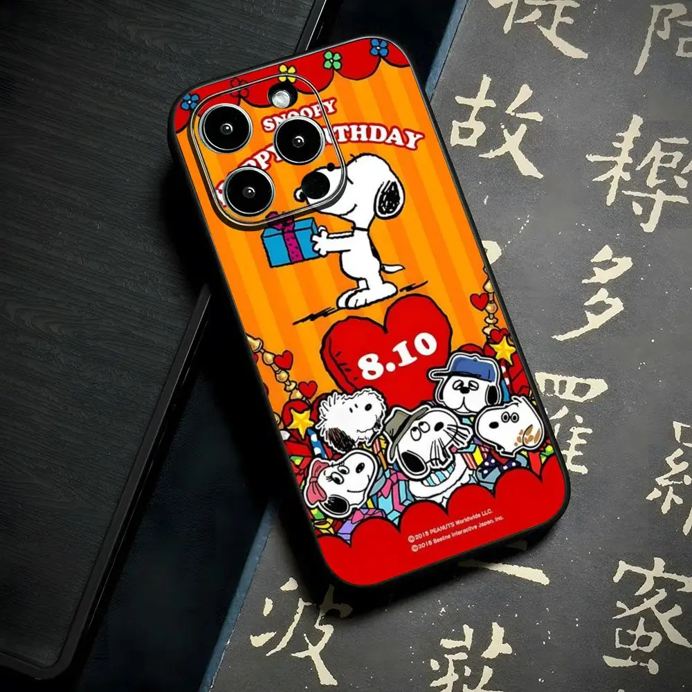 Милый мультяшный чехол S-Snoopys для телефона iphone 16 15 12 14 se 2024 2022 pro max 11 13 xr x xs mini plus