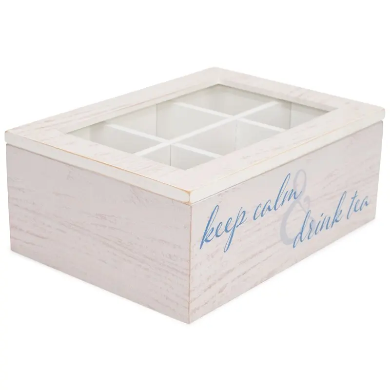 

- Special, Stylish, Handcrafted Wooden Box Special, Stylish Handcrafted Woodgrain 9 x 6.25 Pine Wood Tea Storage Chest - Whitew
