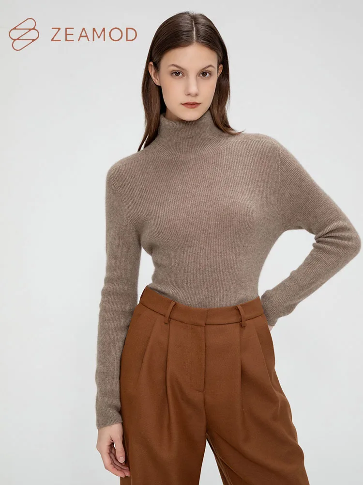 ZEAMOD осень/зима 2024 женский сексуальный однотонный кашемировый тканевый