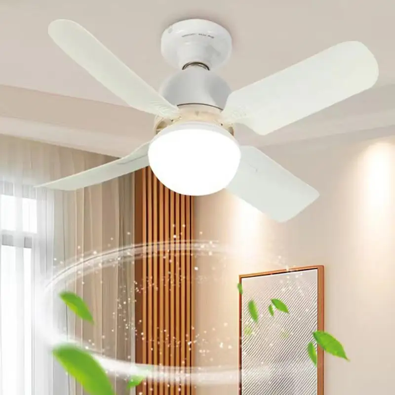 Современный женский потолочный вентилятор модель E27 с дистанционным управлением
