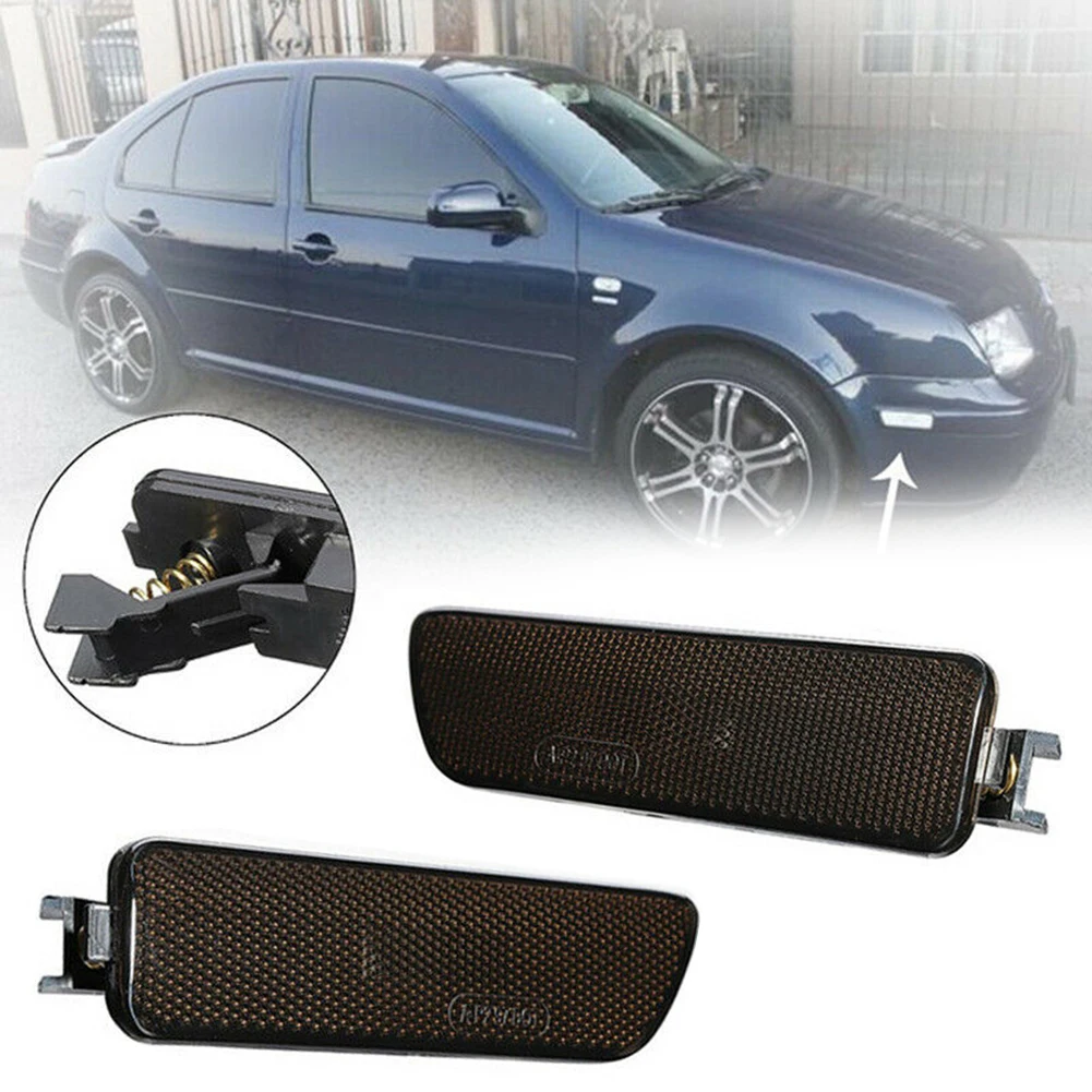 

A Pair Of Side Marker Lights(No Bulbs)L+R Front Bumper Side Marker Turn Signal Light Lens For Golf MK4 For MK4 1999-2005