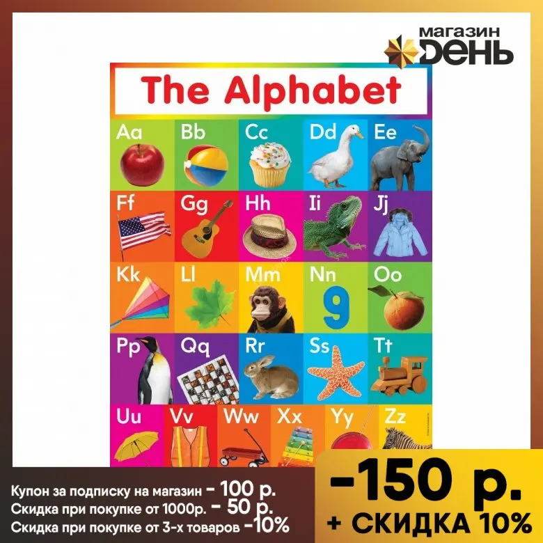 Alphabet Chart Multiple Colors |