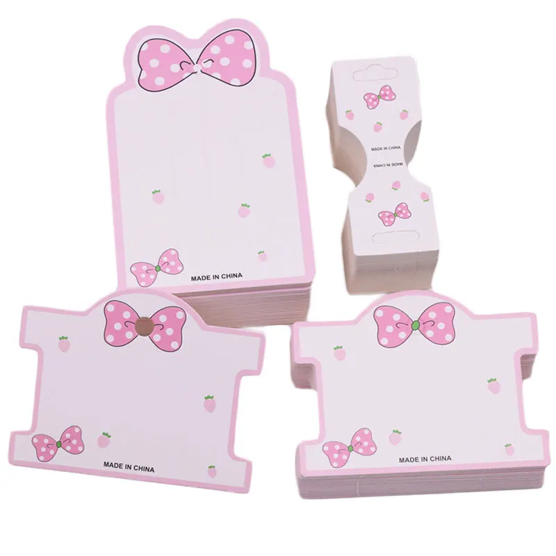 Милые заколки для волос 50 шт. упаковочные бумажные открытки самостоятельного